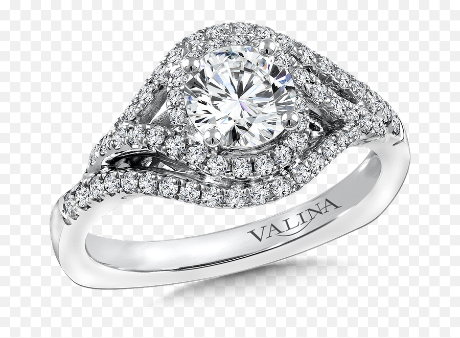 Diamond Engagement Ring Mounting In 14k Whiterose Gold 36 Ct Tw Emoji,White Rose Transparent Background