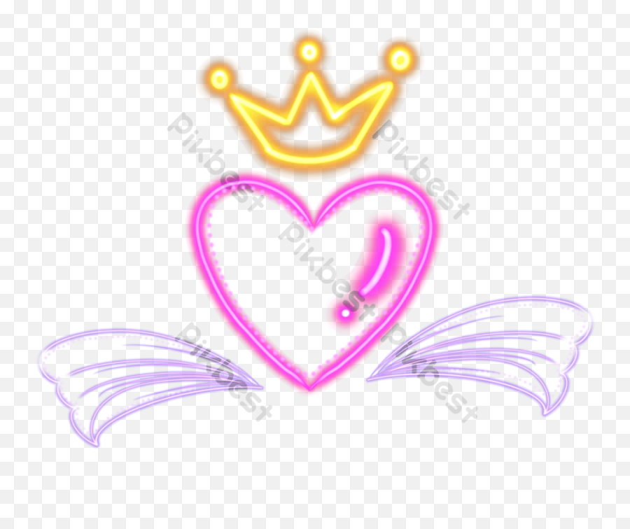 Neon Background With Crown And Angel Wings Png Images Psd - Neon Corona Png Emoji,Angel Wings Png