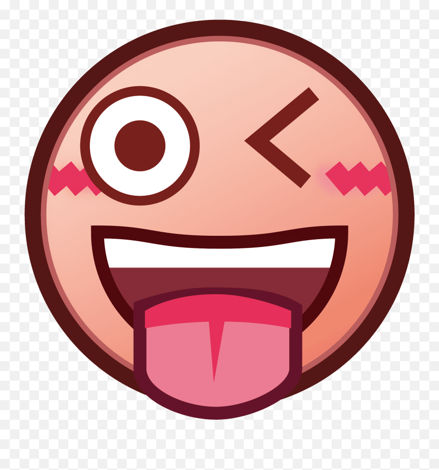 Winking Face With Tongue Emoji Clipart Free Download - Happy,Tongue Clipart