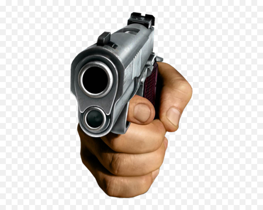 Cursed Emoji Pointing Gun - Hand Holding Gun,Gun Emoji Png