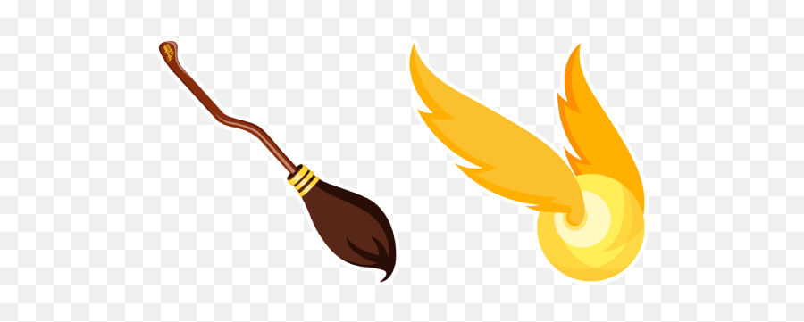 Golden Snitch Cursor - Harry Potter Nimbus 2000 Png Emoji,Golden Snitch Png