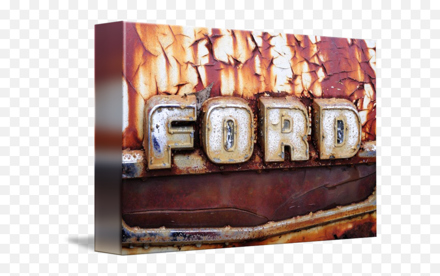 Rusty Old Ford Truck Emblem - Vintage Rusty Ford Emoji,Old Ford Logo