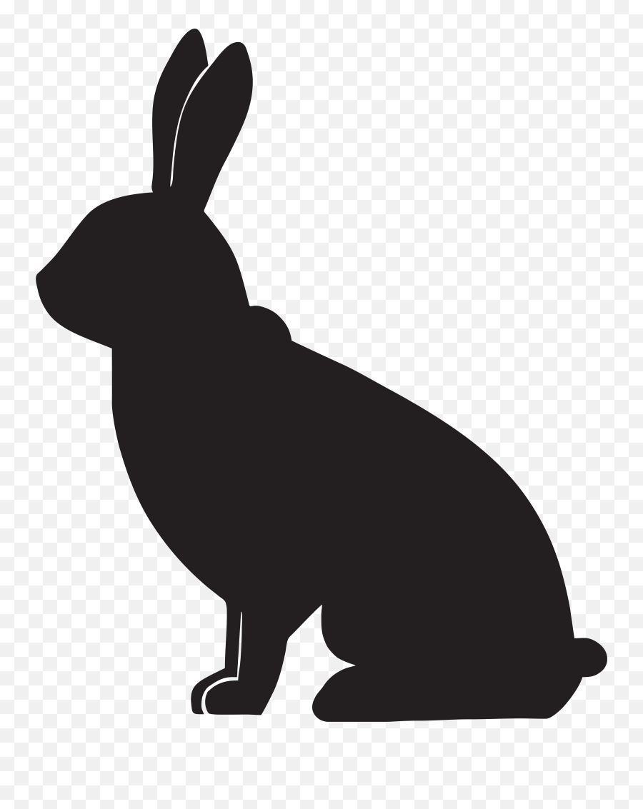 Rabbit Silhouette Png Clip Art Image Transparent Png - Full Emoji,Bunny Clipart Black And White