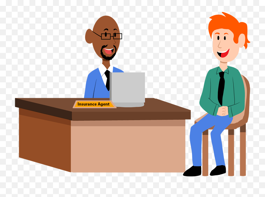 Meeting Clipart One To One Meeting One To One Transparent - Insurance Agent Cartoon Png Emoji,Meeting Clipart
