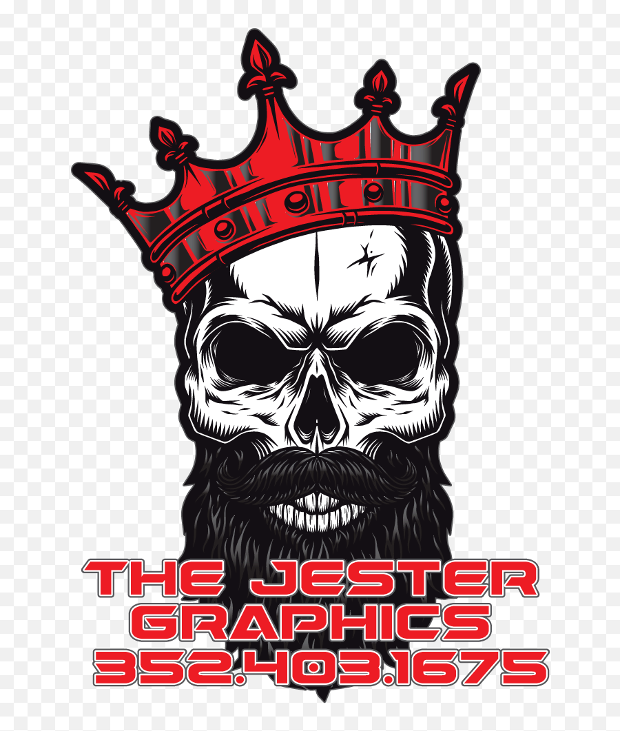 The Jester Graphics - Skull Beard Emoji,Jester Logo