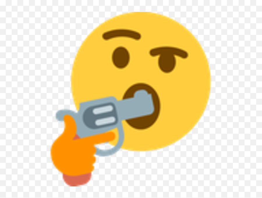 Thinking Emoji With Gun Png Image With,Think Emoji Png