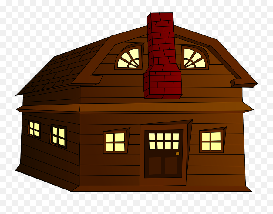 Free Haunted House Clipart - Cartoon Wooden House Png Emoji,Haunted House Clipart