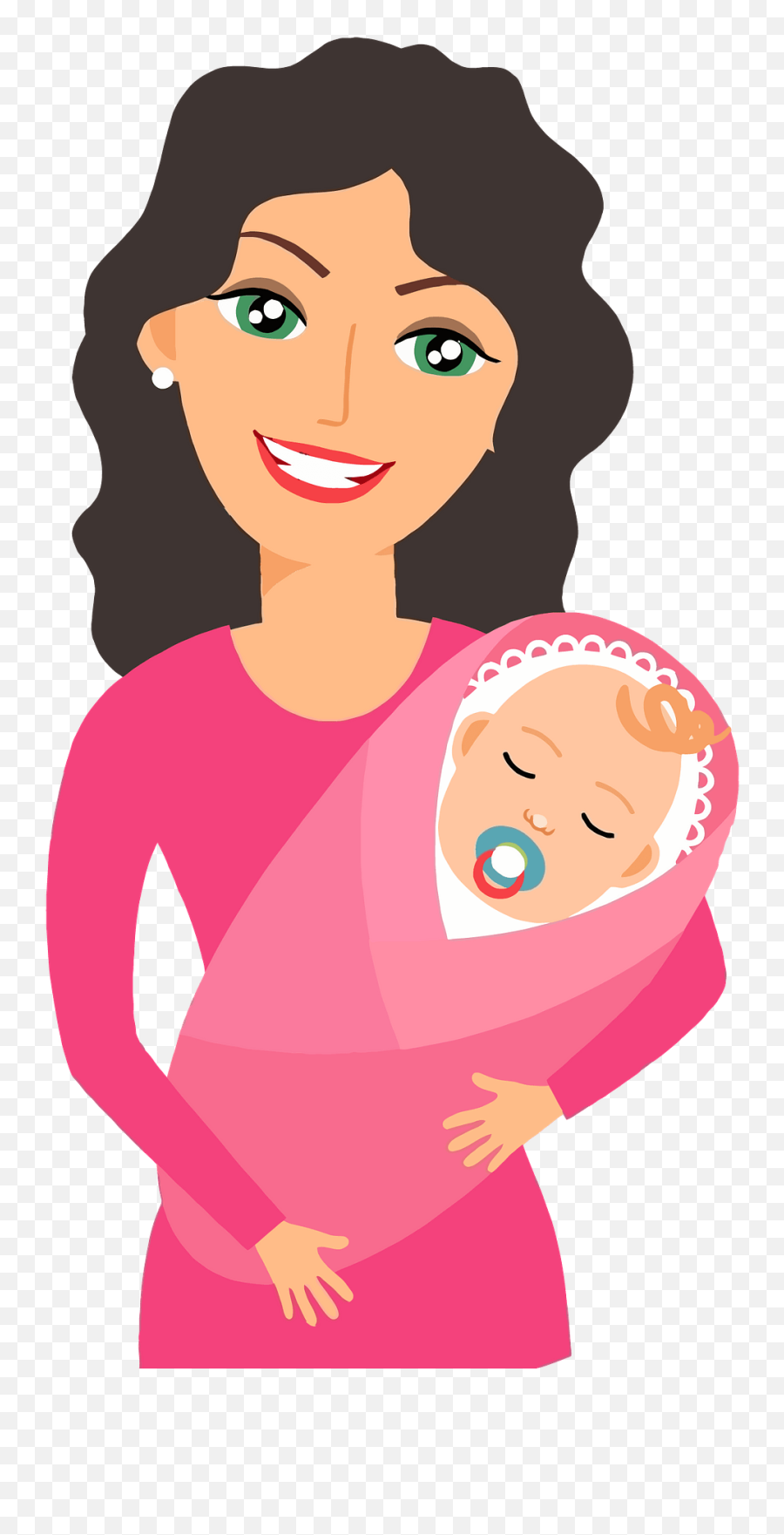 Mother Holding Baby Clipart - Mother Holding A Baby Clipart Emoji,Baby Clipart