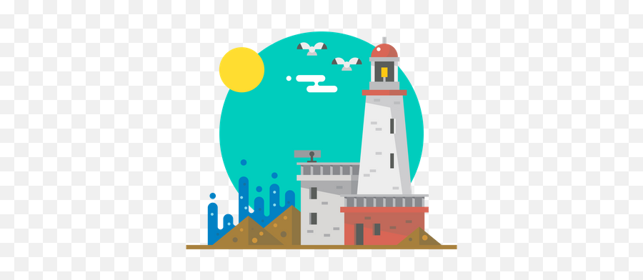Premium Resort Illustration Download In Png U0026 Vector Format Emoji,Cute Lighthouse Clipart
