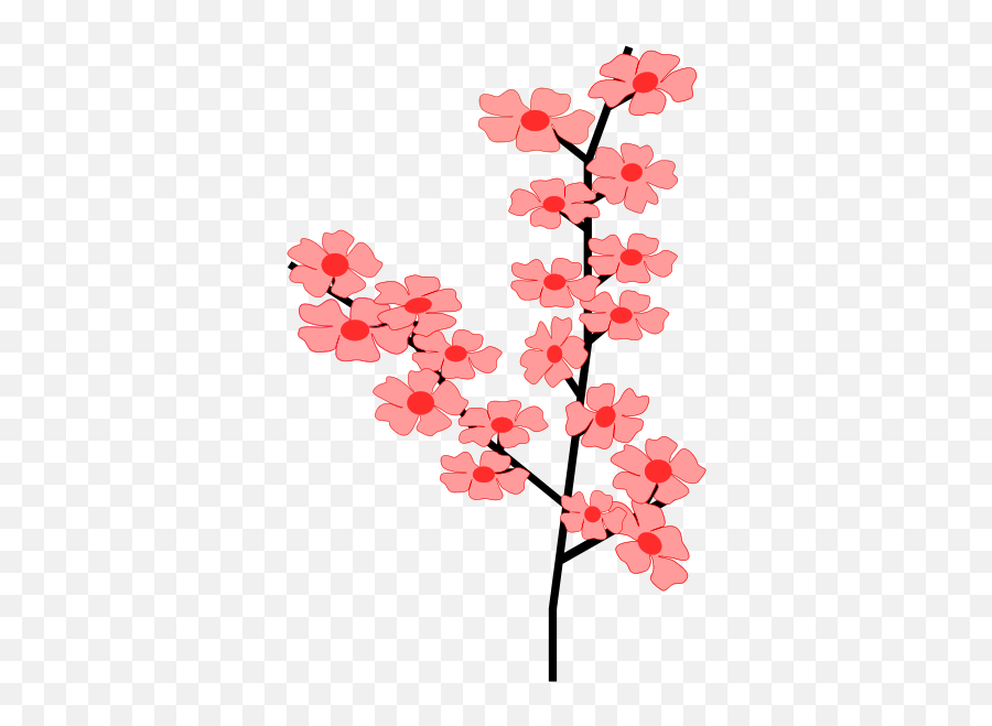 Cherry Blossom Flowers Clip Art - Japanese Flowers Clipart Emoji,Cherry Blossom Clipart