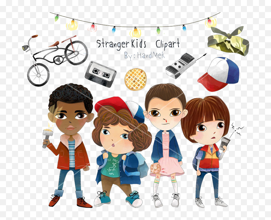 Stranger Things Clipart Png - Stranger Things Kids Vector Emoji,Stranger Things Clipart