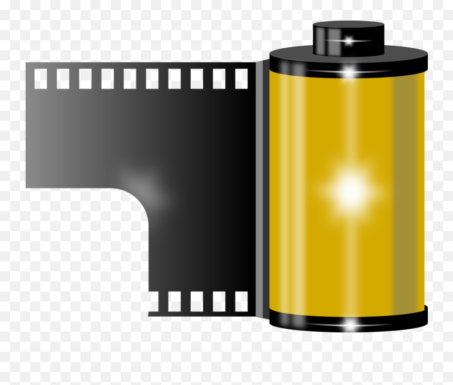 Cylinderyellowphotographic Film Png Clipart - Royalty Free Camera Film Reel Clipart Emoji,Movie Reel Clipart