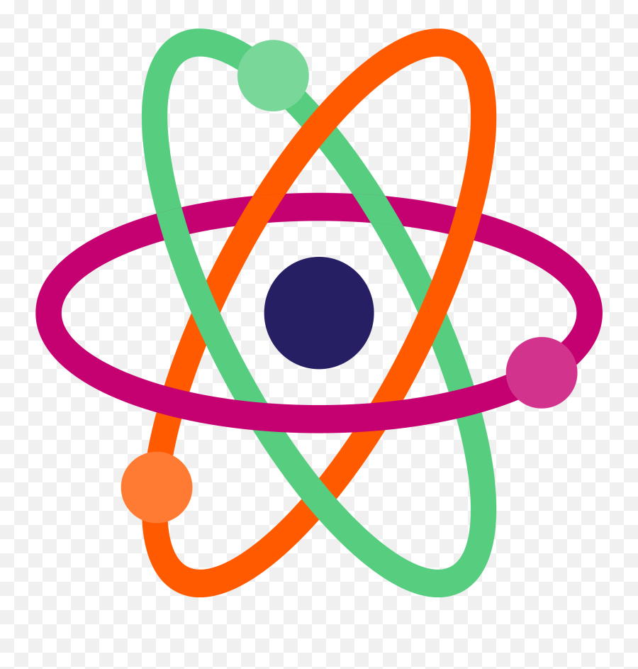 Atom Colourful - Atom Png Transparent Background Emoji,Atom Clipart