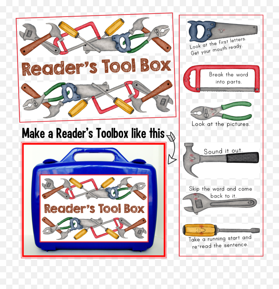 Reading Tool Box Clipart Png Image With - Fix Up Reading Strategies Second Grade Emoji,Toolbox Clipart