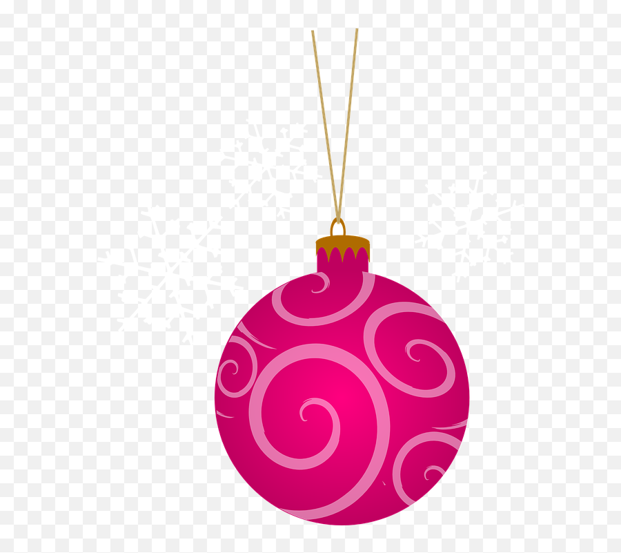 Pink Christmas Clipart Png - Christmas Ornament Pink Clipart Emoji,Christmas Clipart Png