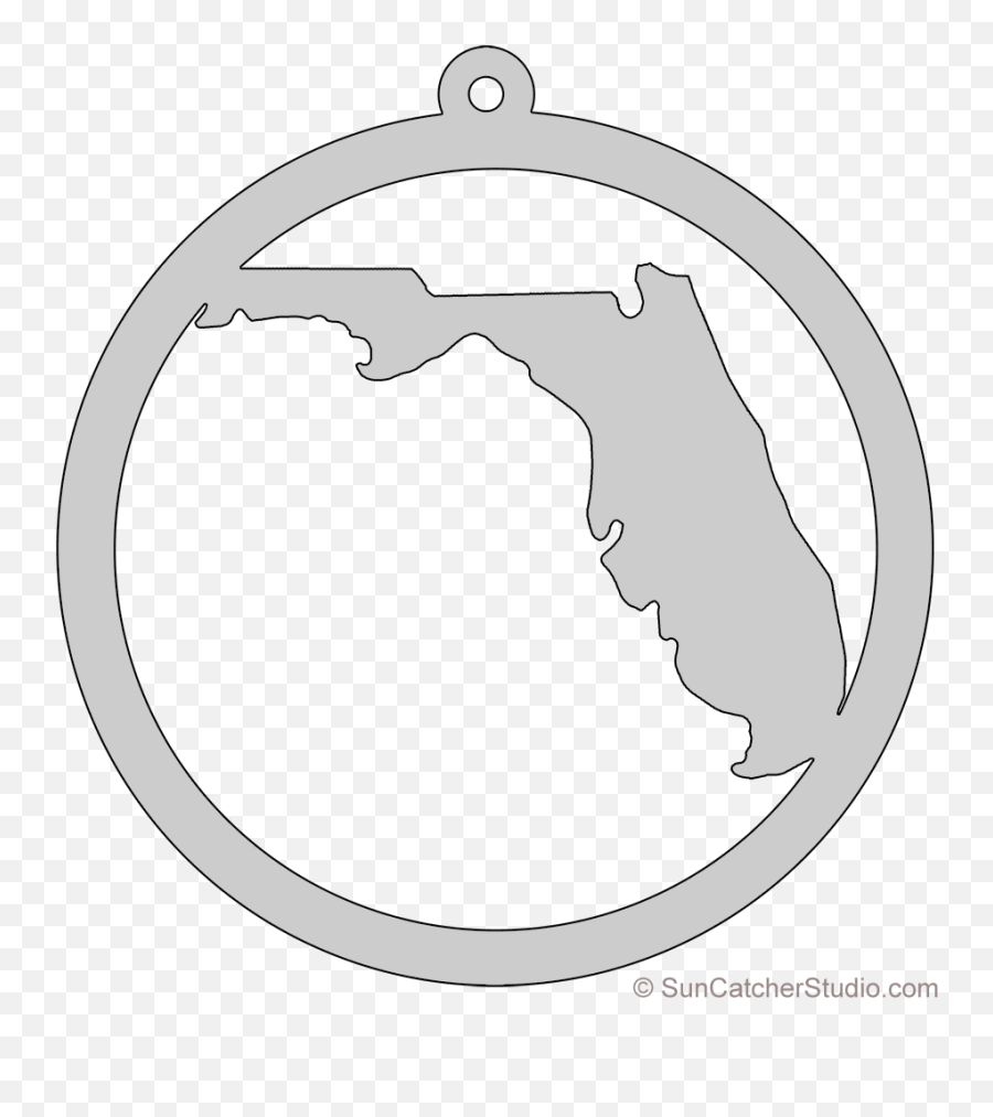 Florida Map Outline Png - Florida Map Circle Free Scroll Saw Dot Emoji,Florida Outline Png