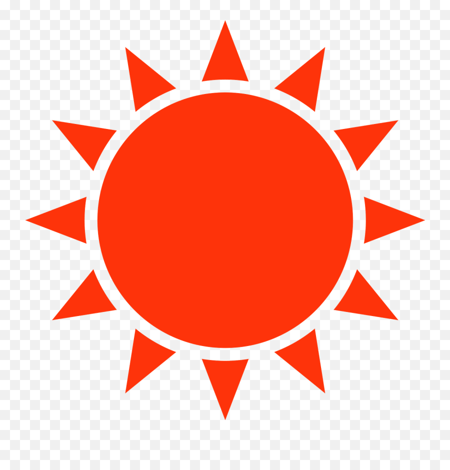 Sun Clipart - Clip Art Red Sun Emoji,Sunshine Clipart