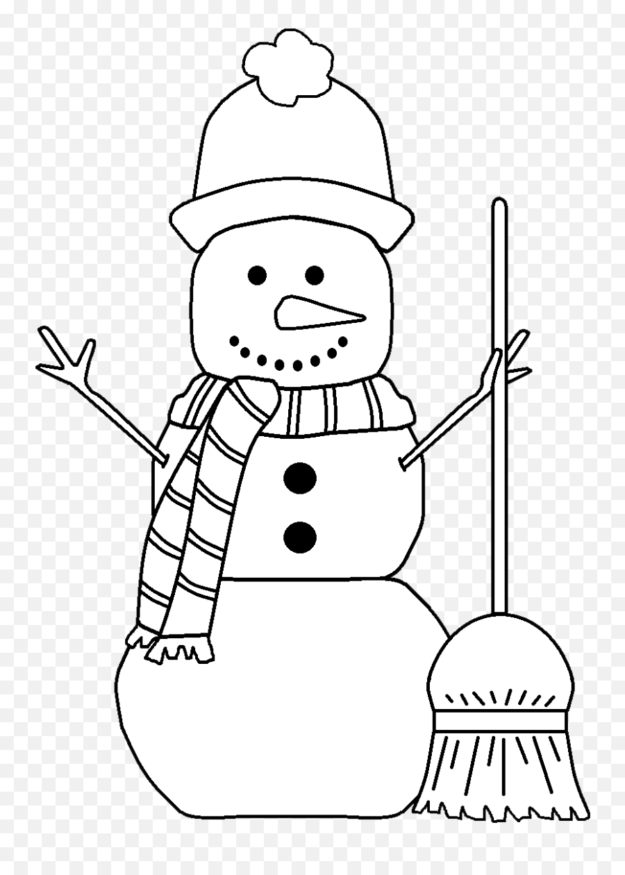 Snow Man Clip Art Black And White - Snowman Clipart Black And White Emoji,Snowman Face Clipart