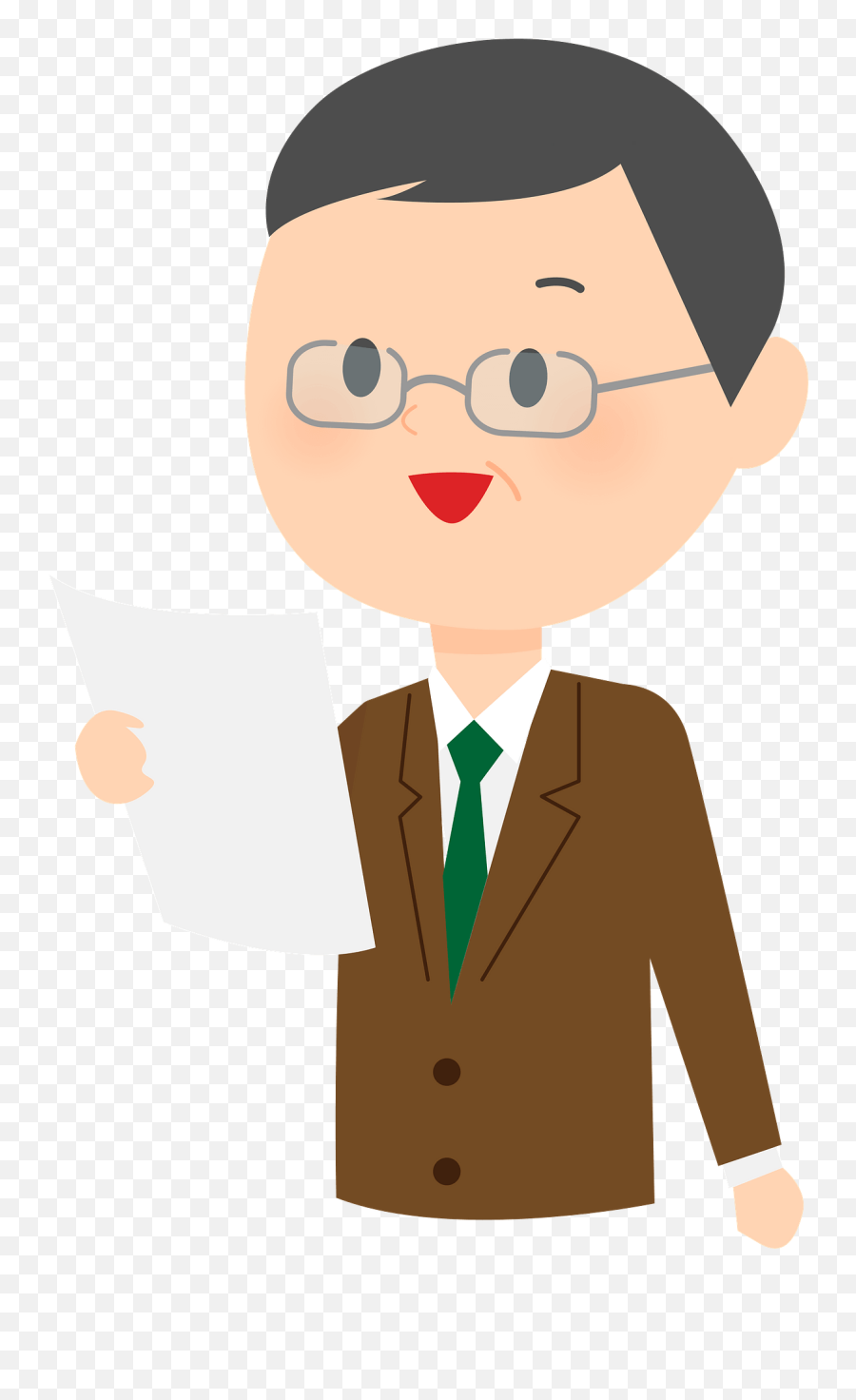 Businessman Is Reading A - Clip Art Emoji,Document Clipart