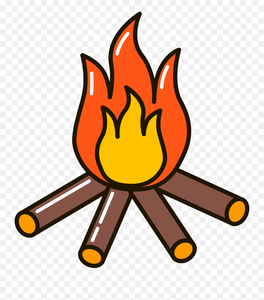 Bonfire Clipart Free Download Transparent Png Creazilla - Vertical Emoji,Campfire Clipart