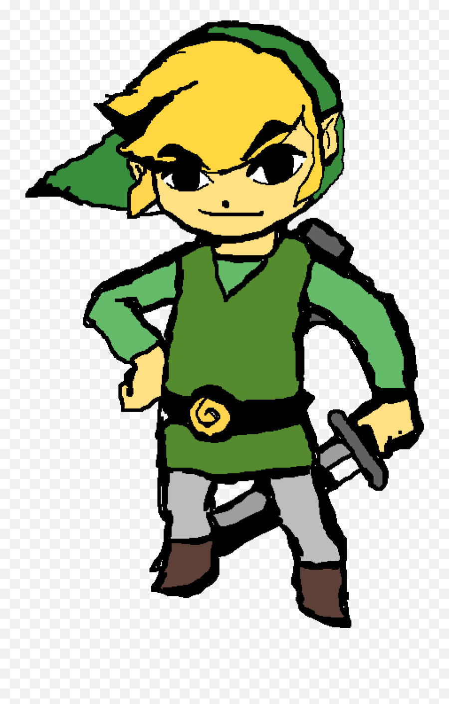 Pixilart - Link Zelda Wind Waker Emoji,Toon Link Png