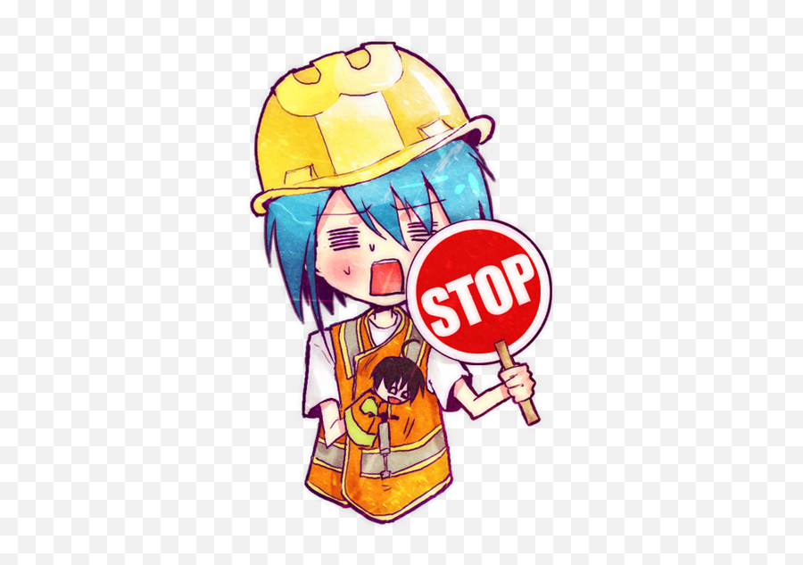 Download Hd Anime Construction Worker - Anime Worker Png Under Construction Anime Construction Worker Emoji,Construction Worker Png