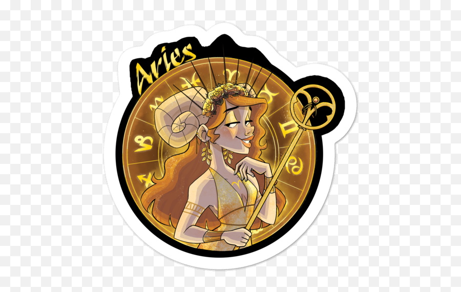 Zodiac Sign Aries Sticker - Auditydraws Aries Emoji,Aries Logo