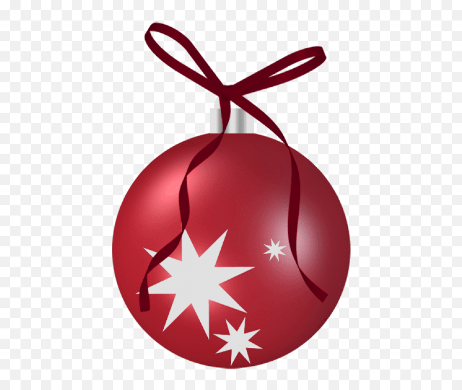 Transparent Christmas Red Ornament - Christmas Balls Red Free Emoji,Christmas Ornament Clipart