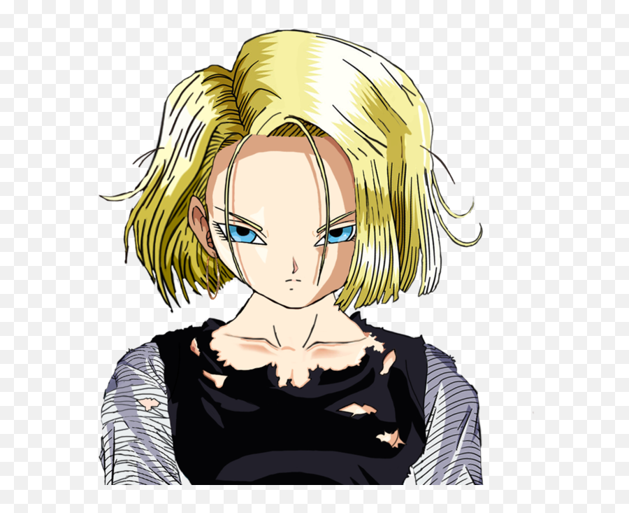 Torn Cloth Png - Android 18 Ripped Clothes Emoji,Android 18 Png