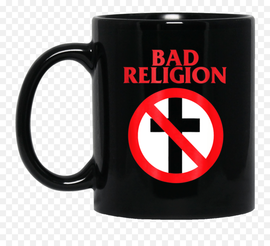 Bad Religion - Crossbuster Punk Logo Official Merchandise Black Mugs Bad Religion Shirt Emoji,Punk Logo
