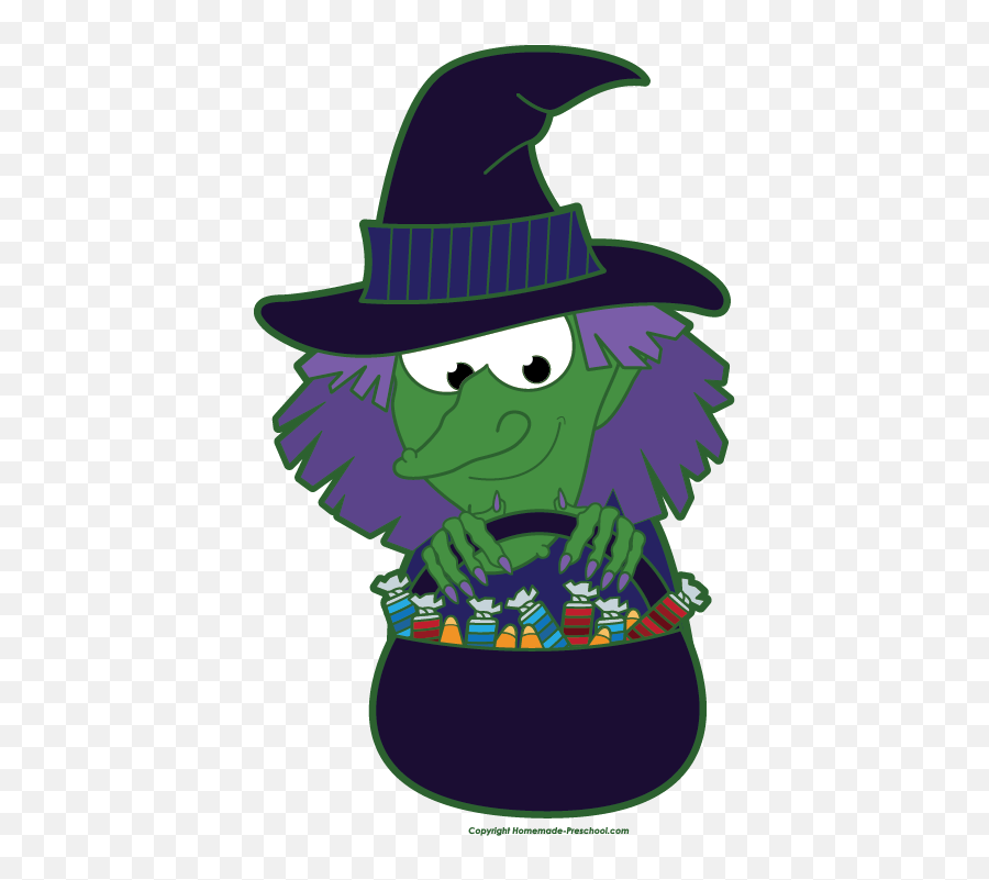 Free Witch Clipart - Halloween Witch With Candy Clipart Emoji,Witch Clipart