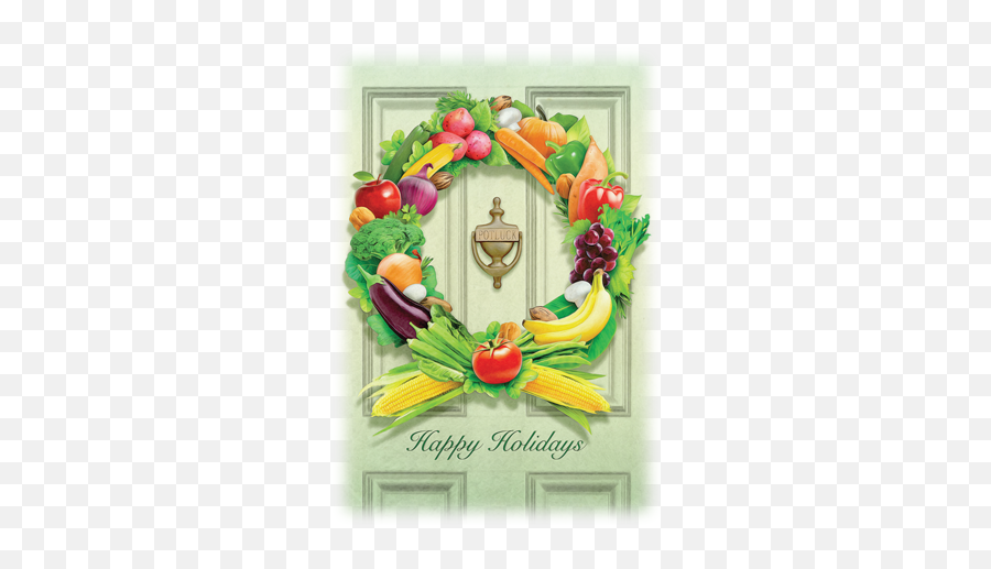 2016 Holiday Card - Potluck Food Rescue Emoji,Holiday Wreath Png