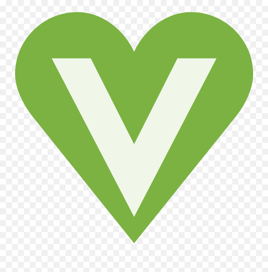 The Universal Sign For Vegans A Heart With The Letter Emoji,Vegan Clipart
