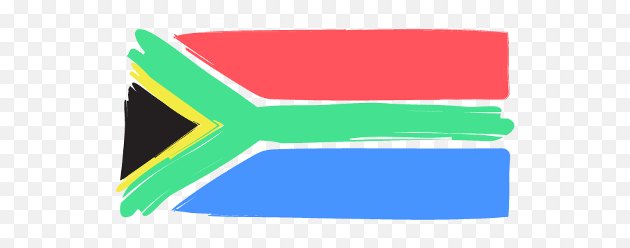 Download Hd Stylized South African Flag - South African Flag Emoji,Flag Transparent Background