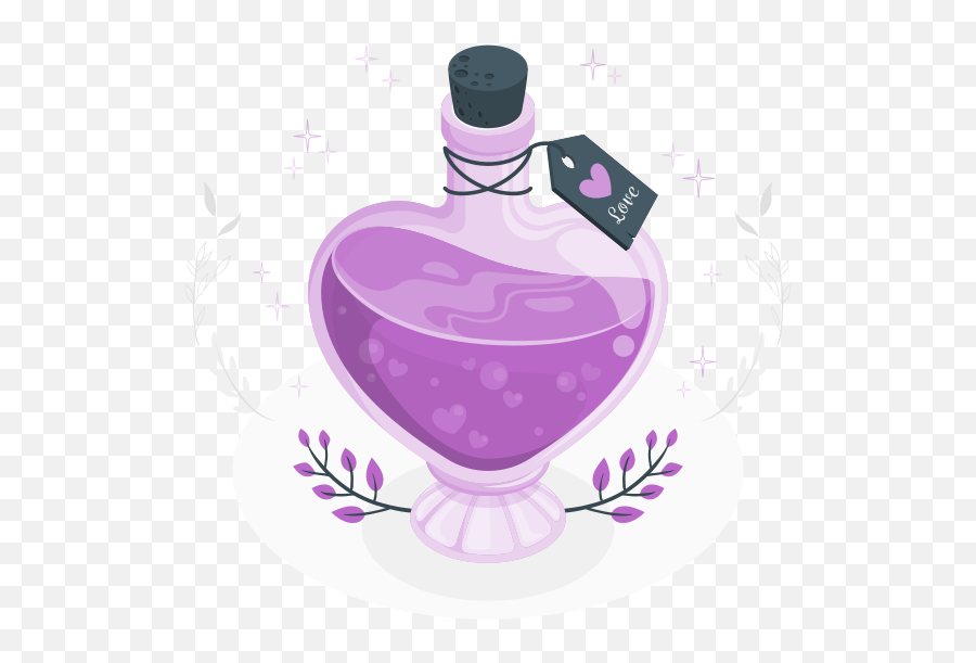 Love Potion Customizable Flat Illustrations Rafiki Style Emoji,Perfume Bottle Clipart