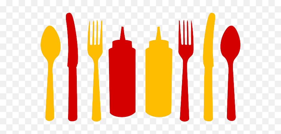 Bar Ketchup Cutlery Spoon Fork Knife Plastic Redpng Clipart Emoji,Silverware Clipart