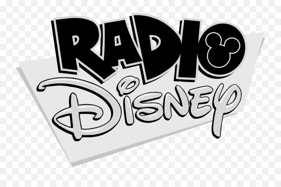 Radio Disney Logo Black And White - Radio Disney Emoji,Disney Logo