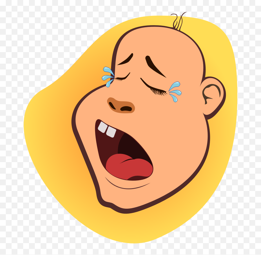 Clipart Of The Baby Head Crying Free Image - Happy Emoji,Crying Clipart