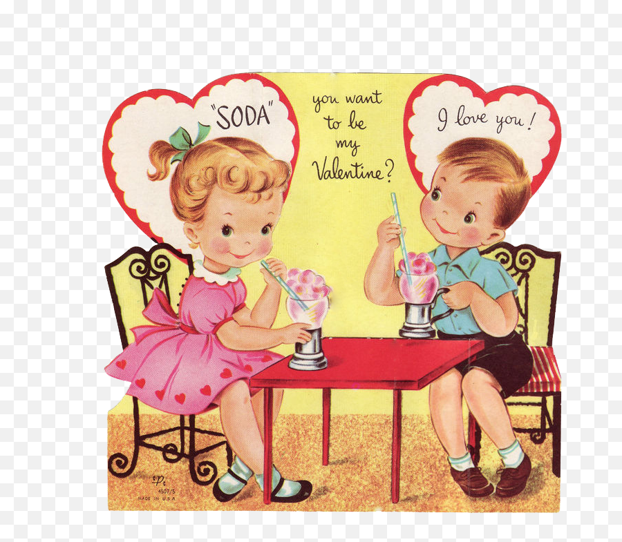 Antique Valentine Clipart - Children Vintage Valentine Craft Emoji,Valentine Clipart Free