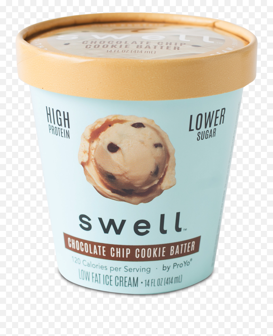 Swell Chocolate Chip Cookie Batter Ice Cream - The Next Wave Swell Ice Cream Pint Transparent Emoji,Ice Cream Transparent