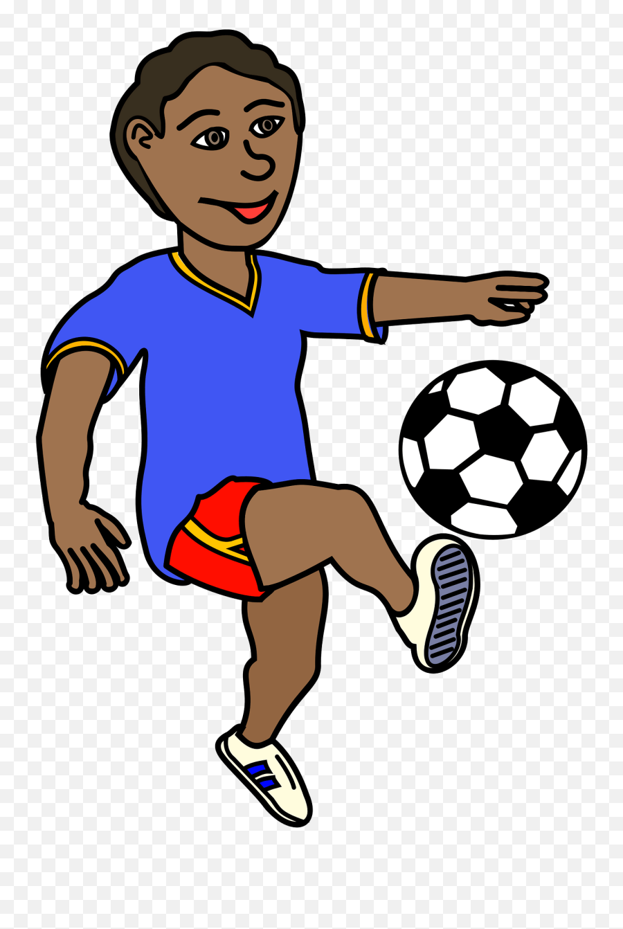 Soccer Playing Boy Clipart Free Download Transparent Png - Outline Image Of Playing Boy Emoji,Soccer Player Clipart