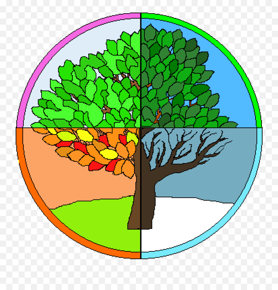 Pixilart - Logo For Summer Spring Fall U0026amp Winter Clan Tree Emoji,Fall Logo