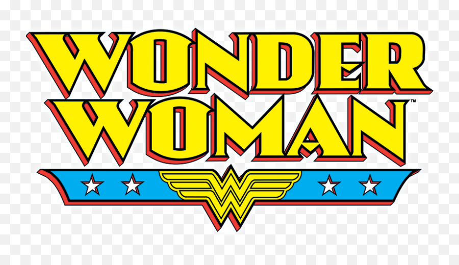 Wonder Woman Logo With Yellow Letters - Wonder Woman Logo Emoji,Wonder Woman Logo