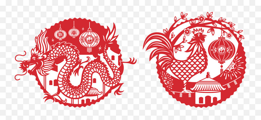 Traditional Chinese Paper Cuts Are - Chinese New Year Ox Paper Cuttings Emoji,Panda Express Logo
