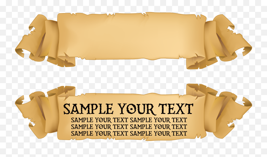 Download Title Banner Png - Scroll Banner Png Emoji,Old Paper Png