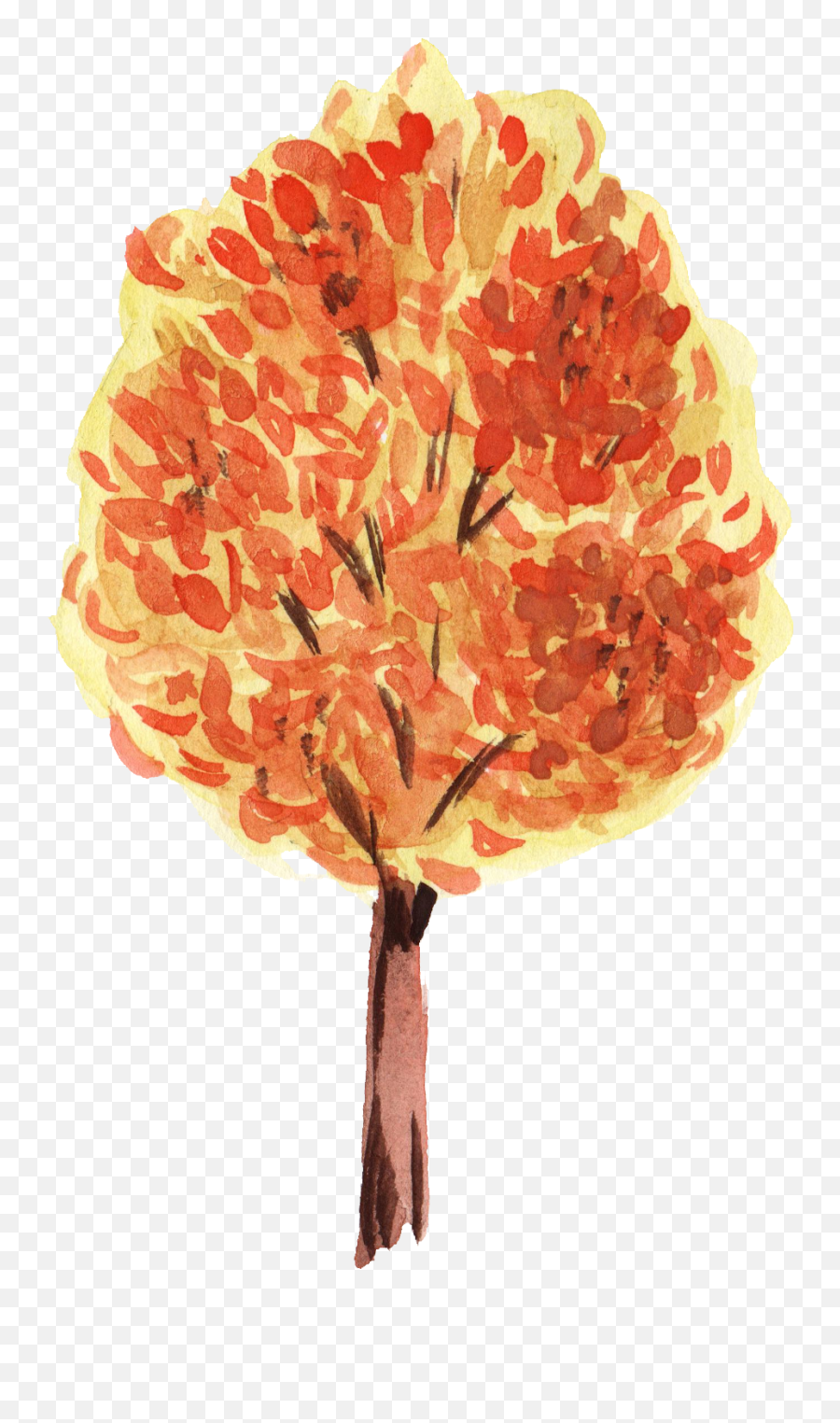 12 Watercolor Tree Transparent - Watercolor Autumn Tree Png Emoji,Watercolor Tree Png