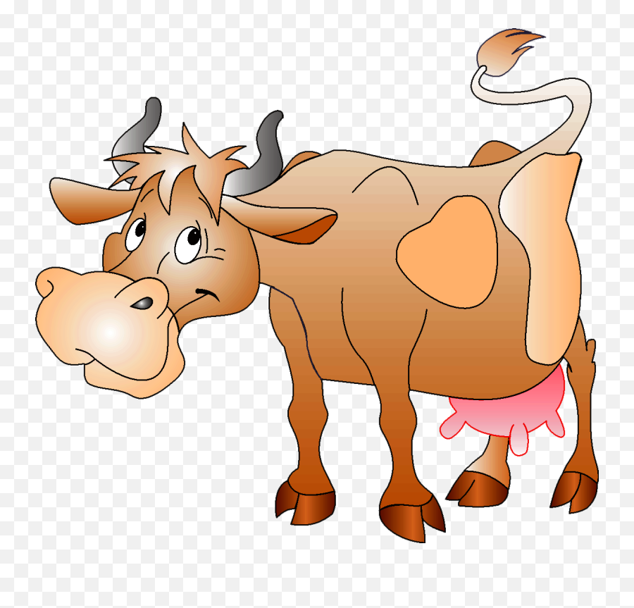 Cartoon Farm Animals Clipart - Funny Cow Cartoon Emoji,Farm Animals Clipart
