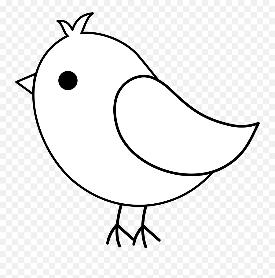 Library Of Bird Clipart Black And - Bird Clipart Black And White Emoji,Bird Clipart