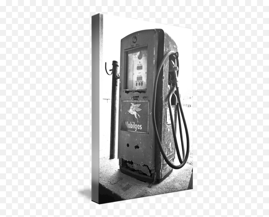 Old Gas Pump Black And White By Paul Huchton Emoji,Gas Pump Png