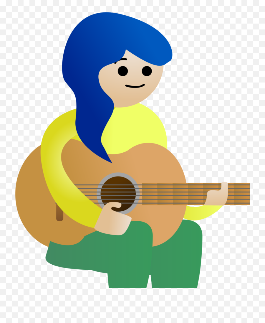 Guitar Girl Transparent Png Png Mart Emoji,Acoustic Guitar Transparent